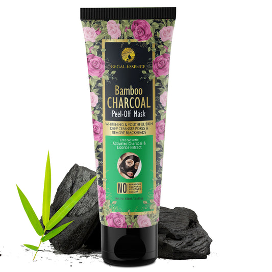 Regal Essence Bamboo Activated Charcoal Peel Off Mask-100ml Vedapure Naturals