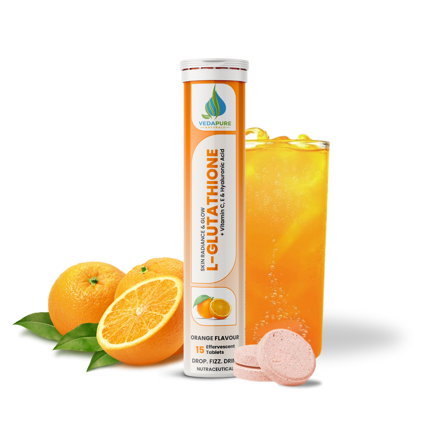 Vedapure Glutathione Orange Tabs Skin Glow & Hydration 15N VedapureNaturals Vedapure Glutathione Orange Tabs Skin Glow & Hydration 15N VedapureNaturals