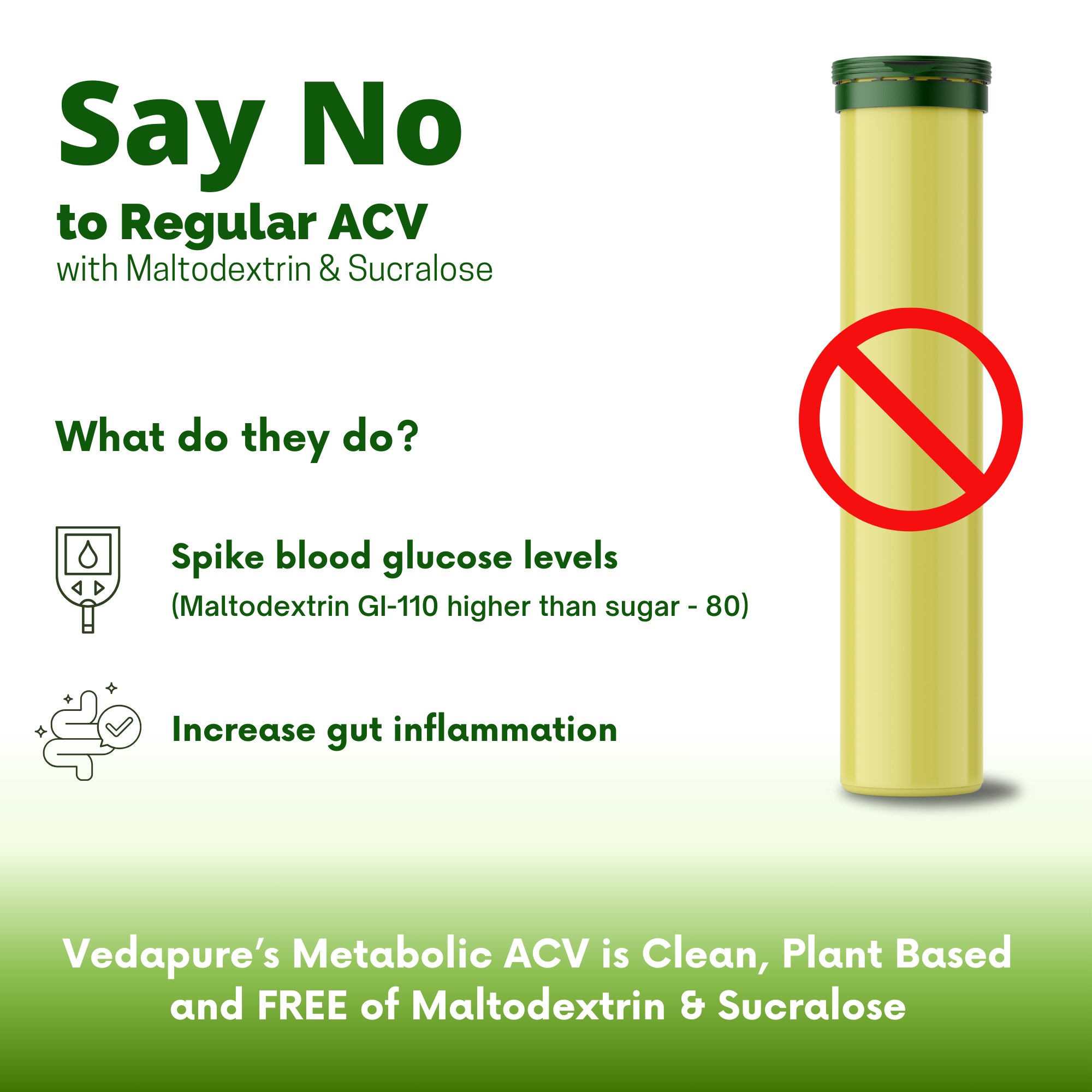 Vedapure ACV Effervescent Tablets – Apple Cider Vinegar with B-Vitamins for Detox, Metabolism & Weight Support – 15 Tabs