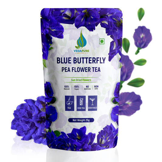 VEDAPURE NATURALS Blue Butterfly Pea Flower Tea 25 g Vedapure Naturals