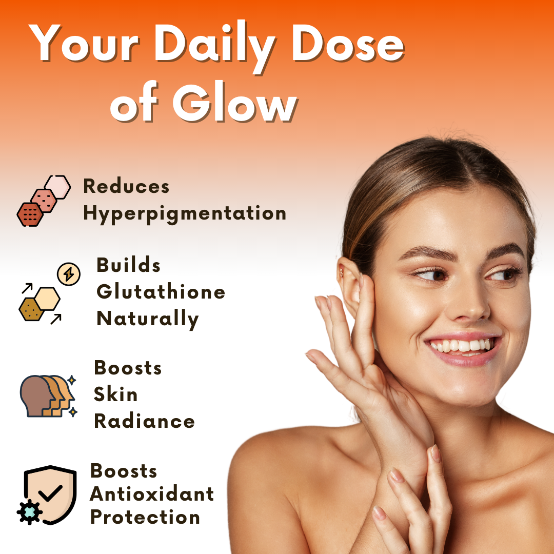 Vedapure L-Glutathione Capsules with Vitamin C & E – Skin Glow, Detox & Immunity – 30 Caps