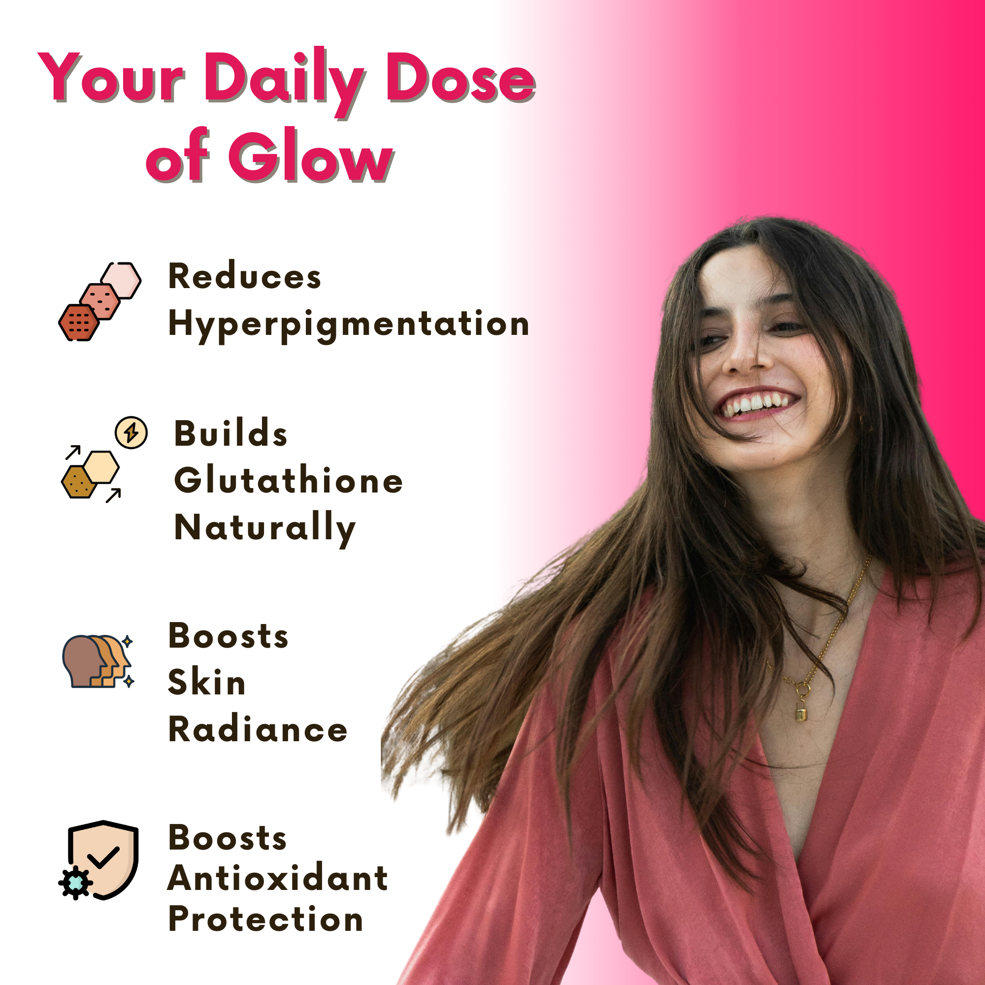 Vedapure L-Glutathione Effervescent Tablets – Watermelon & Strawberry | Skin Brightening, Hydration & Collagen Support – 15 Tablets