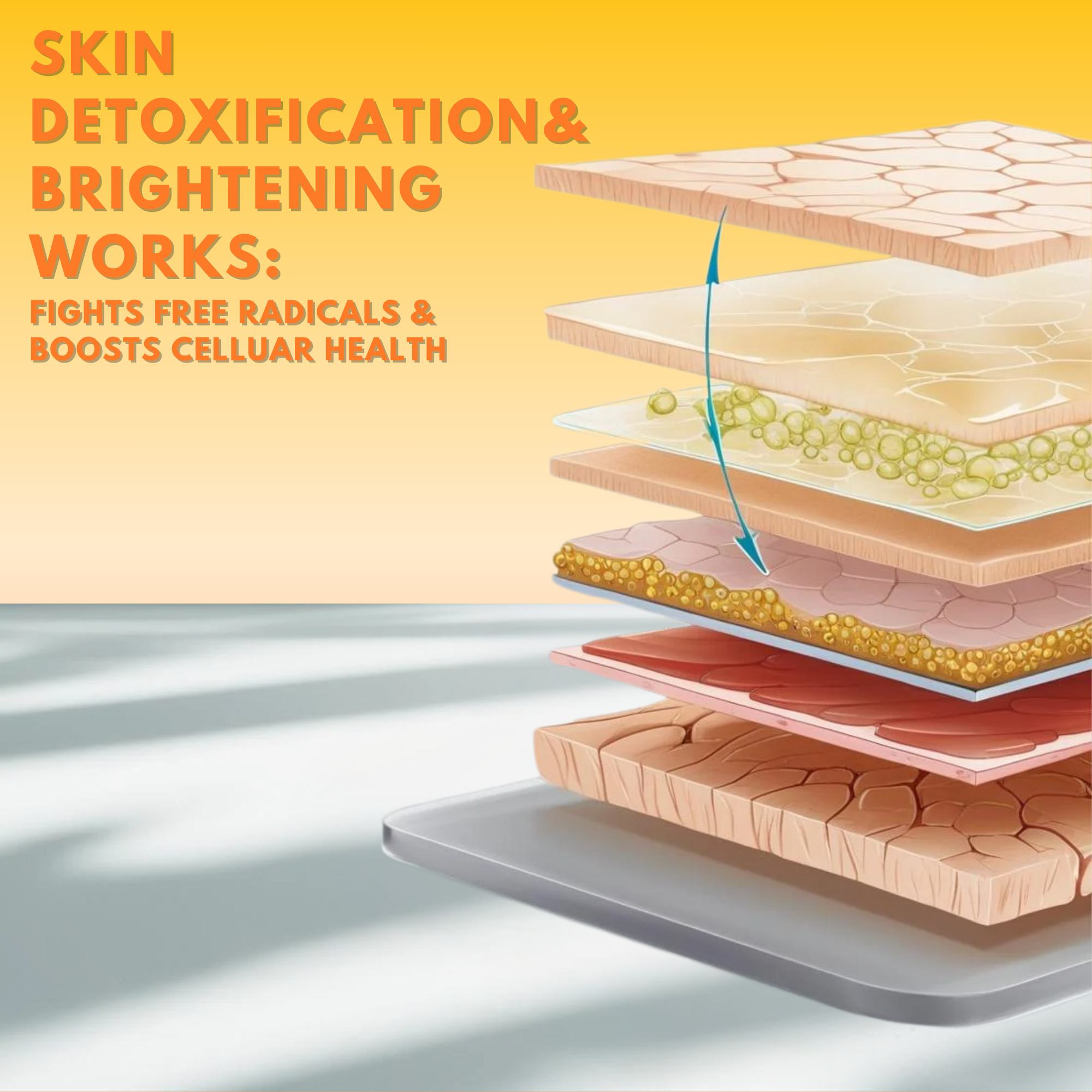 Vedapure L-Glutathione Orange Effervescent Tablets 15 N (Pack of 1) Vitamin C & E | Skin Brightening | Hydration | Collagen Support