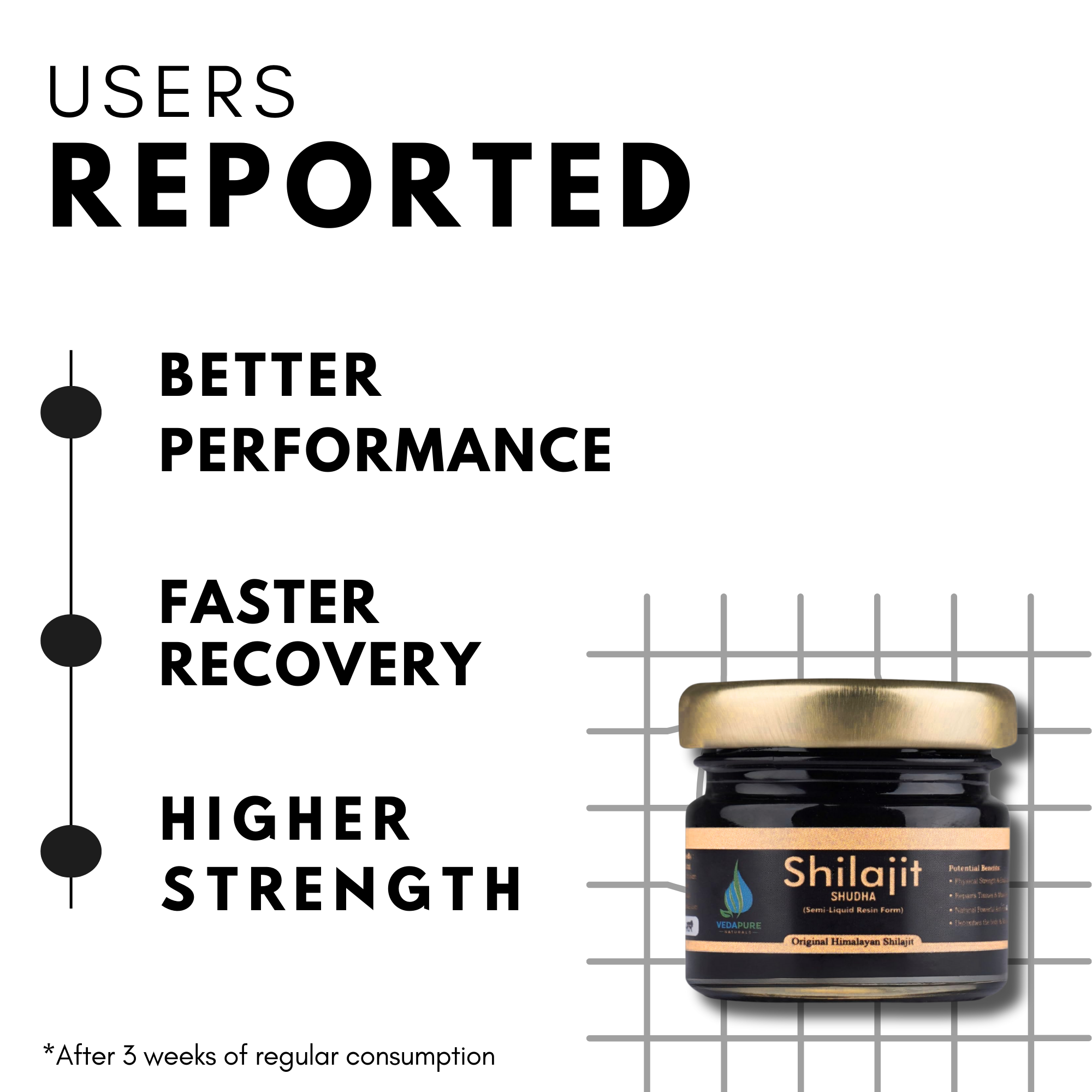 Vedapure Shudh Shilajit Resin 15g – Pure Himalayan Resin for Strength, Stamina & Energy