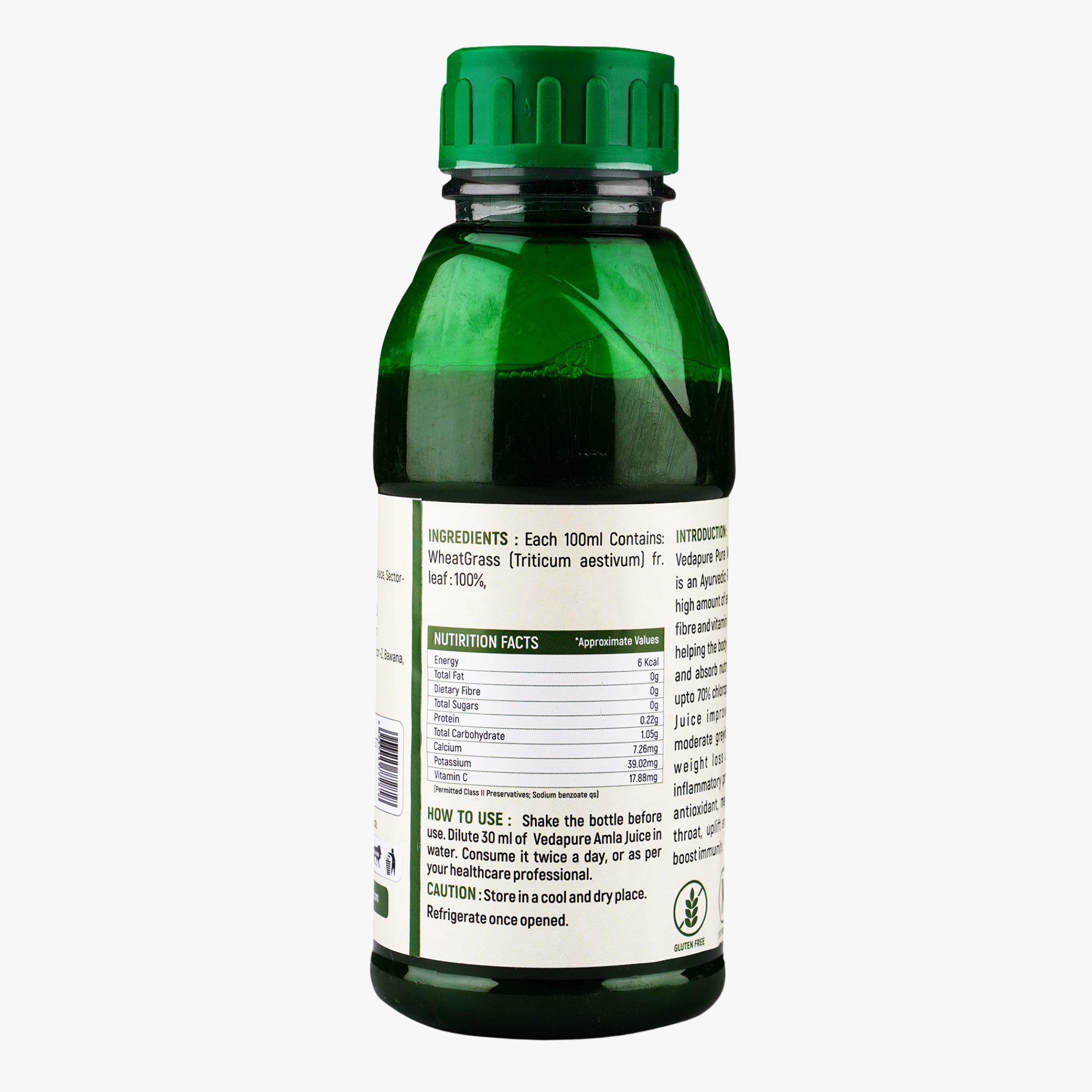 Vedapure Naturals Pure Wheatgrass Juice | Improves Immunity, Boosts Energy and Detoxify - 500ML