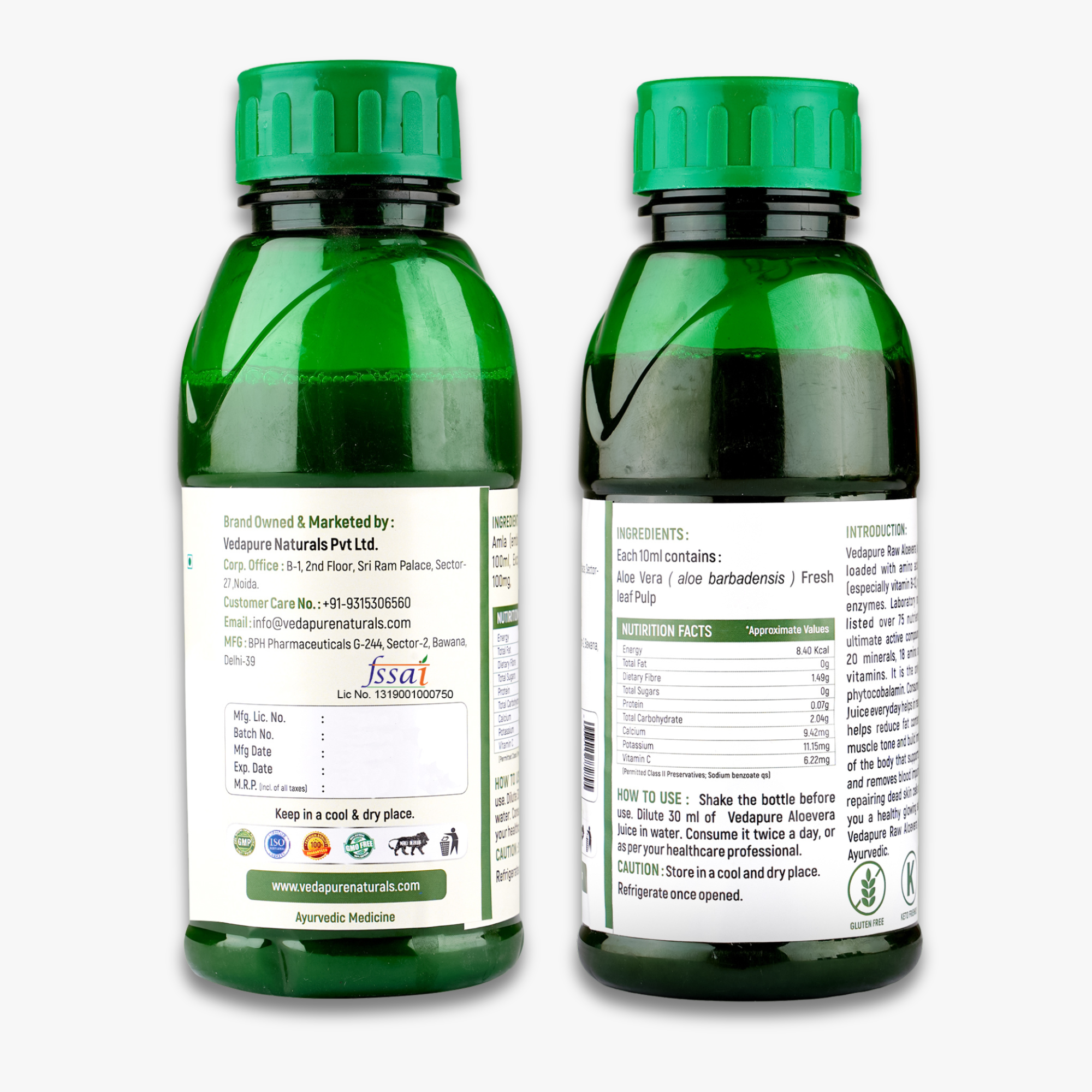 Vedapure Naturals Pure & Natural Aloe Vera Juice For Healthy Body 500 ML