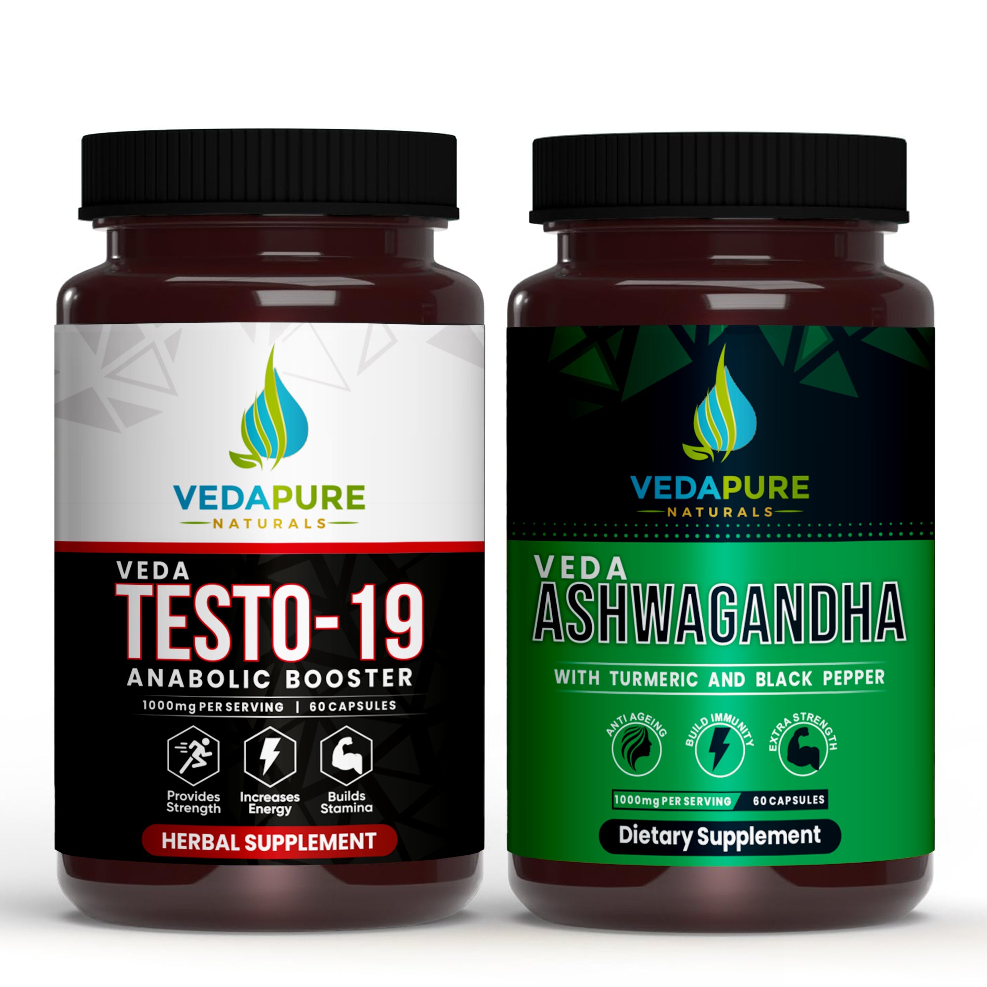 Testosterone & Ashwagandha Combo Vedapure Naturals