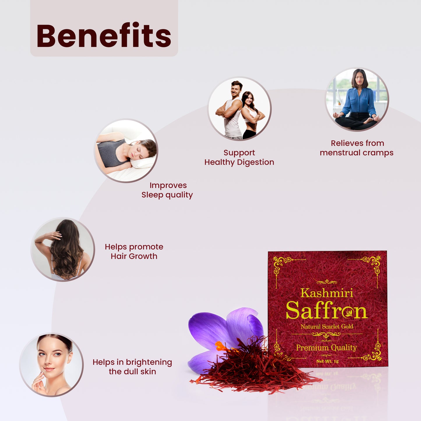 Pure ayurvedic A++Grade Kashmiri Saffron/Kashmiri Kesar Vedapure Naturals