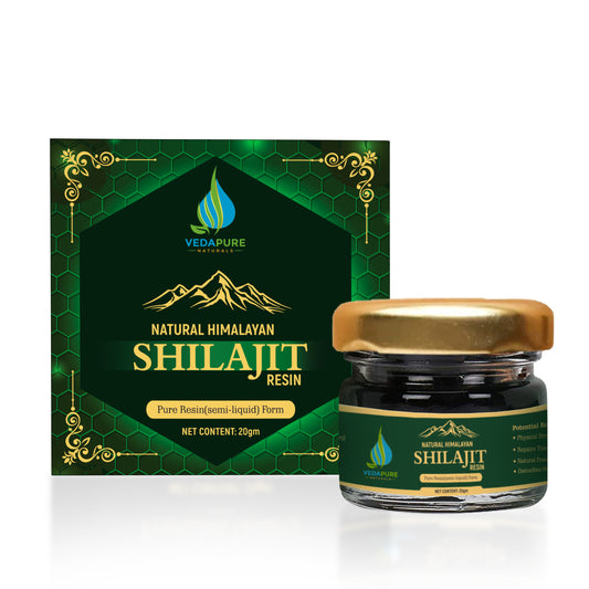 VEDAPURE NATURALS Original Pure Himalayan Shilajit/Shilajeet Resin For Endurance, Bodybuilding, and Power & Helps in Energy, Stamina -20 Gram Vedapure Naturals