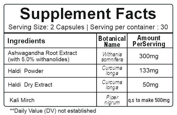 VEDAPURE Office D-Stress Combo  Fish Oil Omega-3 Double Strength for Heart, Brain & Muscle function - 60 Capsules & Veda Ashwagandha Anxiety & Stress Relief-60 capsules Combo Pack