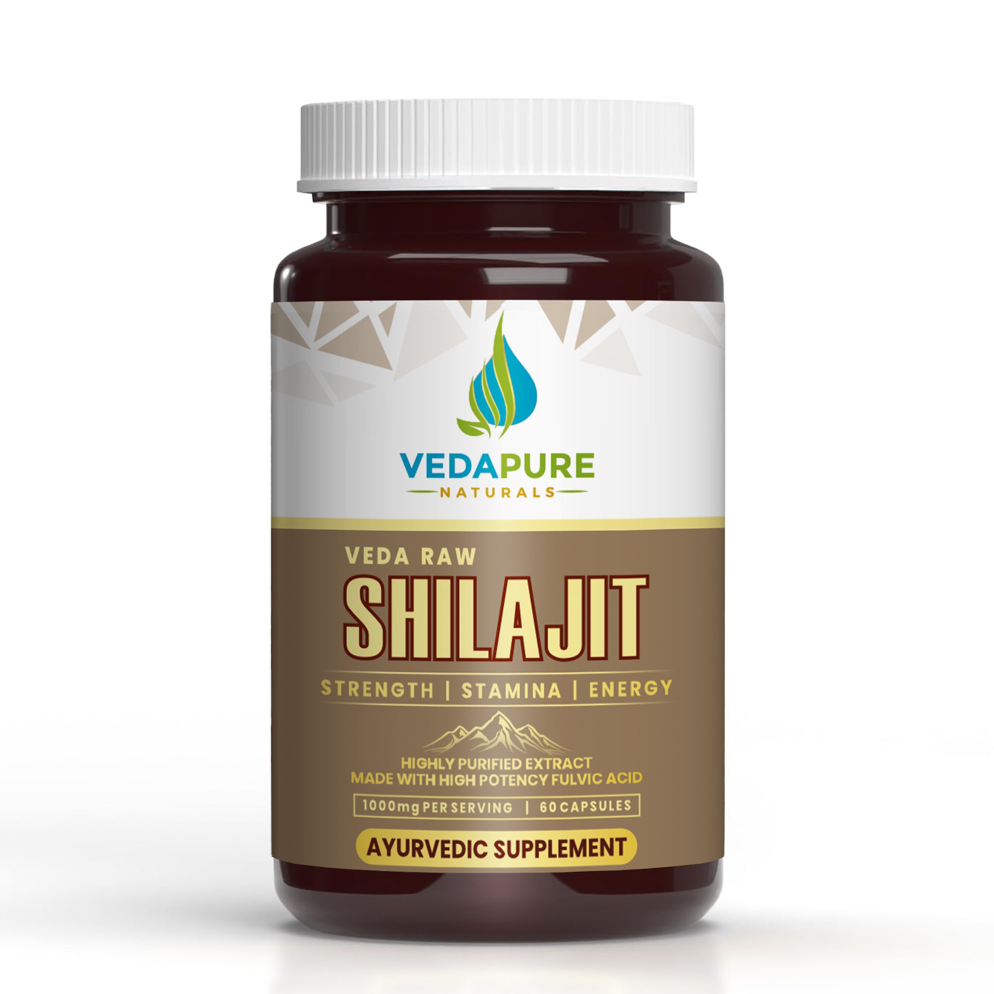 Vedapure Naturals Safed Musli & Veda Raw Shilajit 60 Capsules  (COMBO PACK) Vedapure Naturals