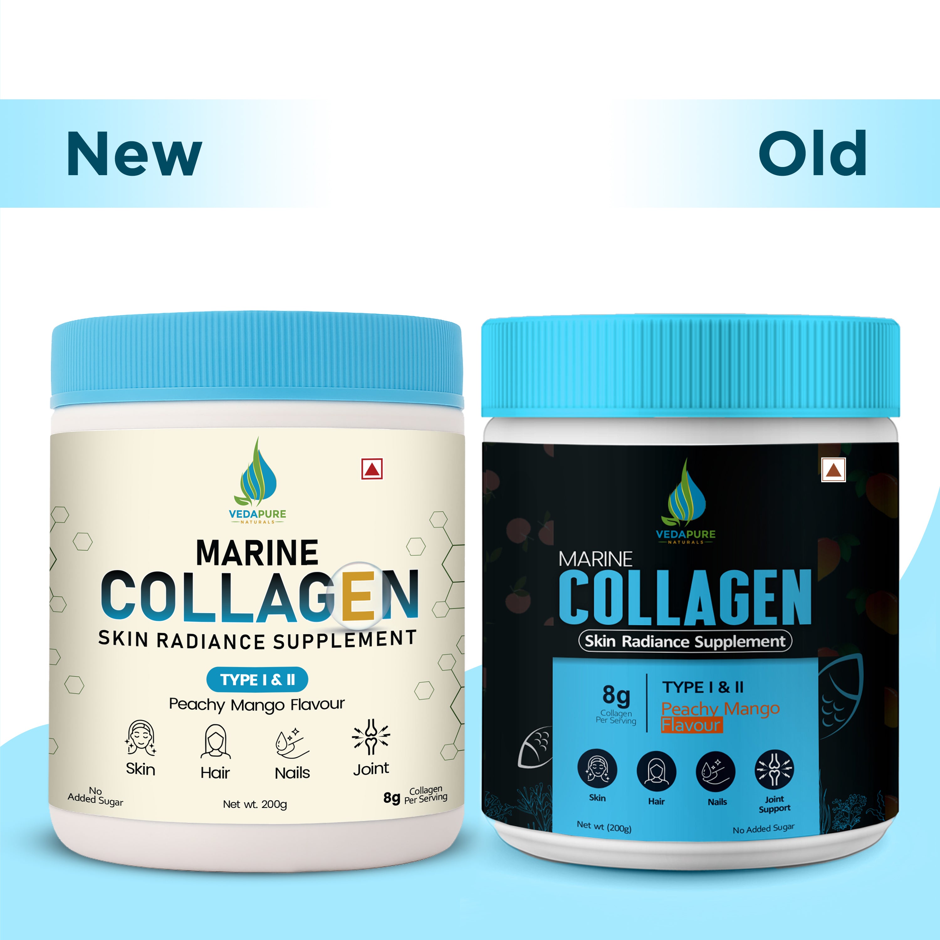 COMBO - Marine Collagen 210 g & Omega 3 Fatty Acid Softgel 60 N | Amino Acids | Biotin | 360 EPA & 240 DHA | Vitamin C & E | Healthy Heart, Eyes, Skin, Joints, Hairs & Nails
