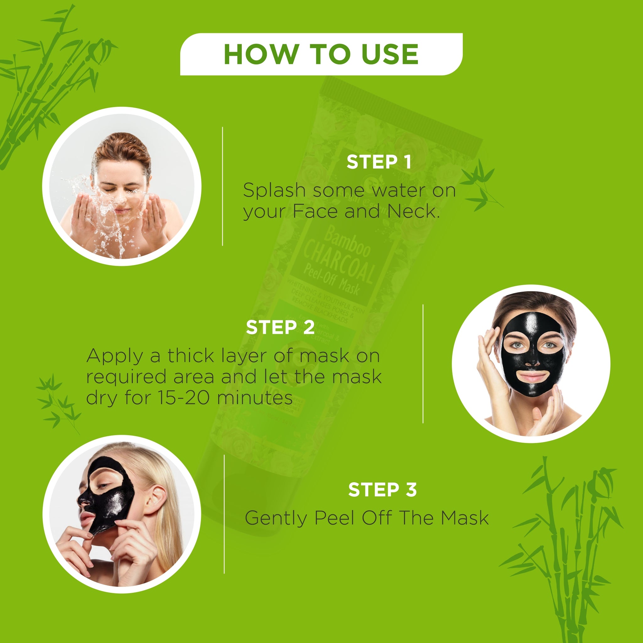 Regal Essence Bamboo Activated Charcoal Peel Off Mask-100ml Vedapure Naturals