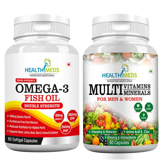 HealthMeds MultiVitamins & Omega-3 (Combo) HealthMeds