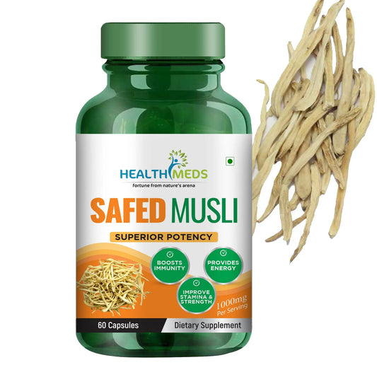Healthmeds Safed Musli- Chlorophytum Borivilianum Root- 60 Capsules HealthMeds