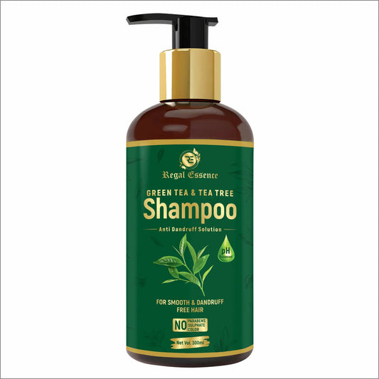 Regal Essence Green Tea & Tea Tree Anti-Dandruff Shampoo For Itchy Scalp (300 ml) Regal Essence