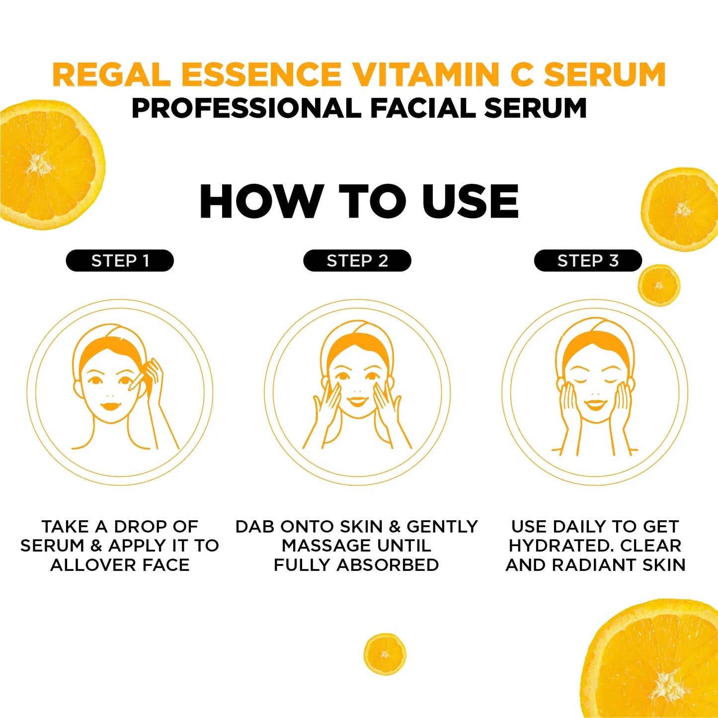 Regal Essence Vitamin C & E Hyaluronic Acid Professional Facial Serum -30ML Vedapure Naturals