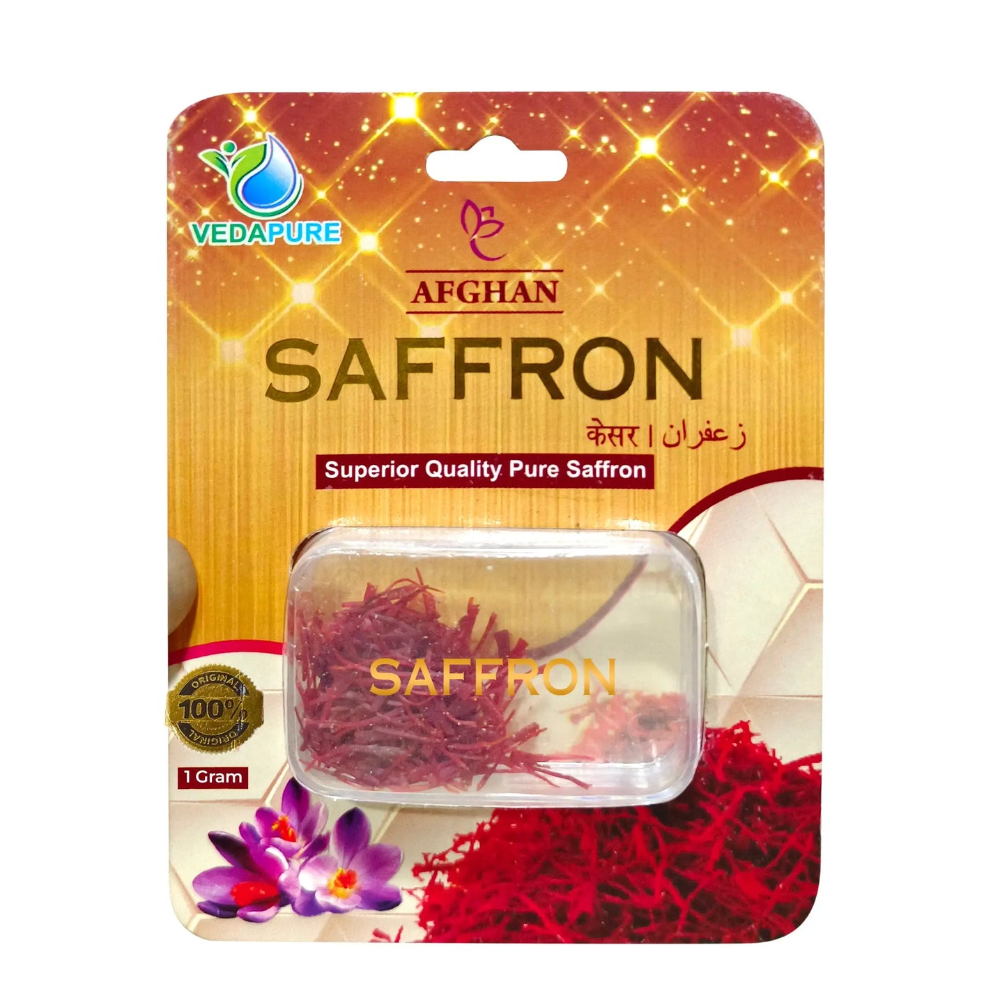 Vedapure Afghan Saffron Premium A++ Grade, Highest Quality-1gram Vedapure Naturals