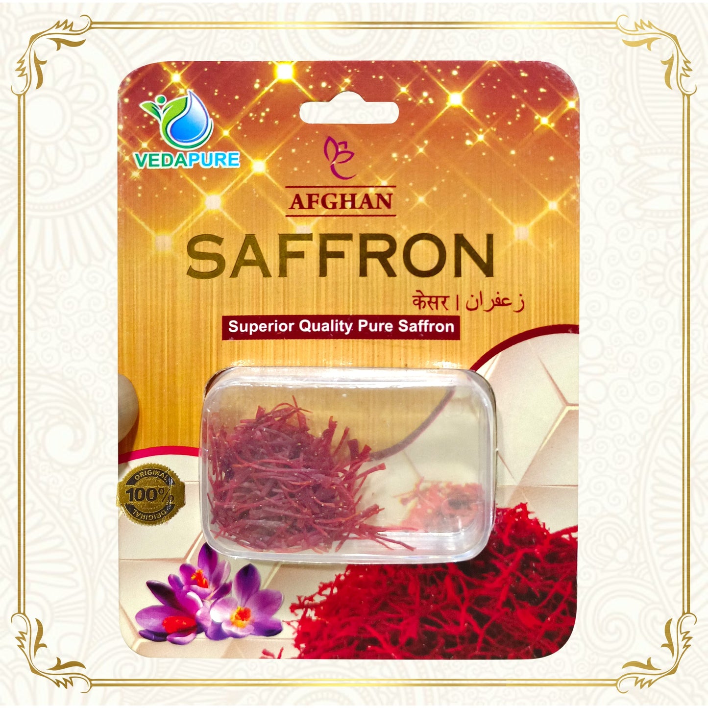Vedapure Afghan Saffron Premium A++ Grade, Highest Quality-1gram Vedapure Naturals