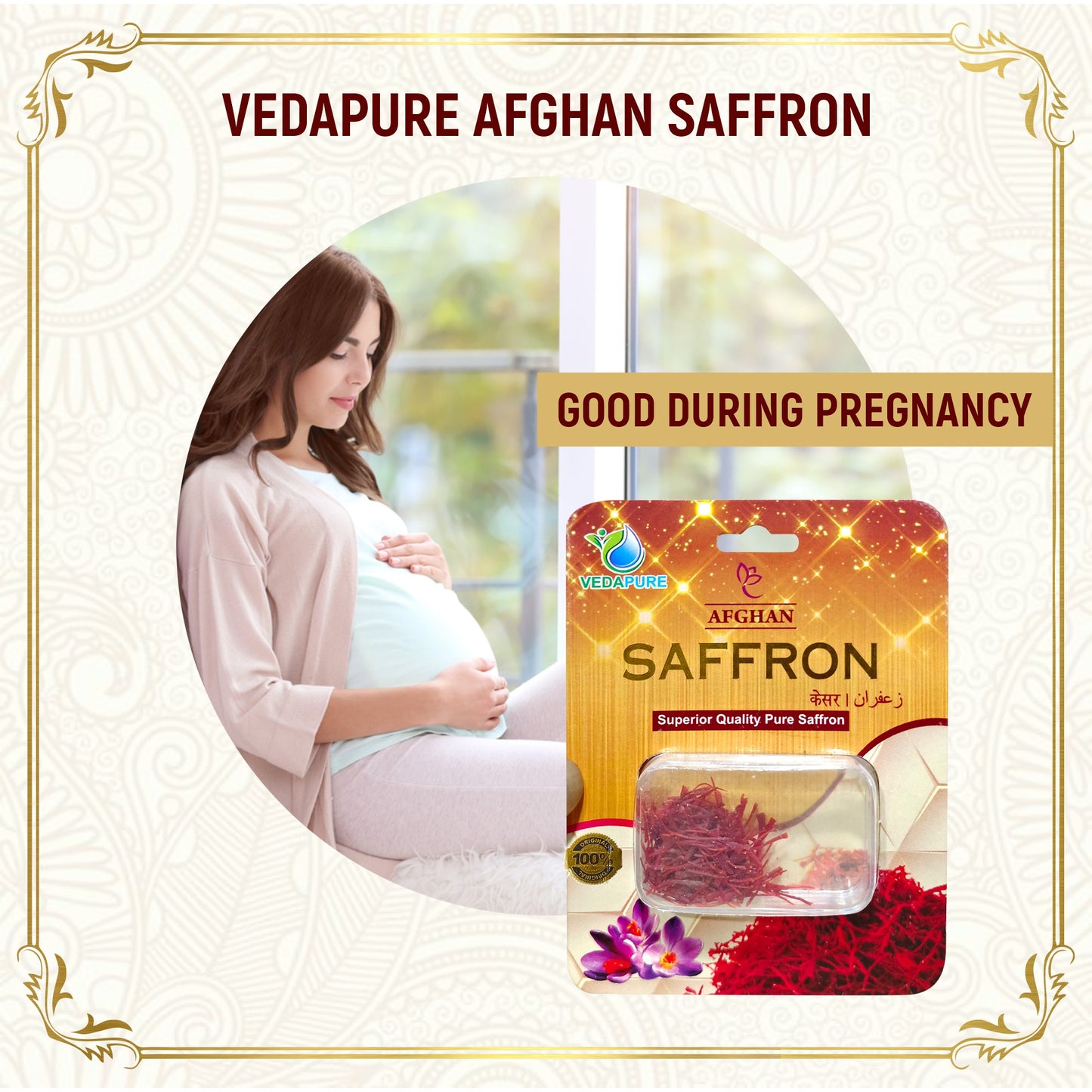 Vedapure Afghan Saffron Premium A++ Grade, Highest Quality-1gram Vedapure Naturals