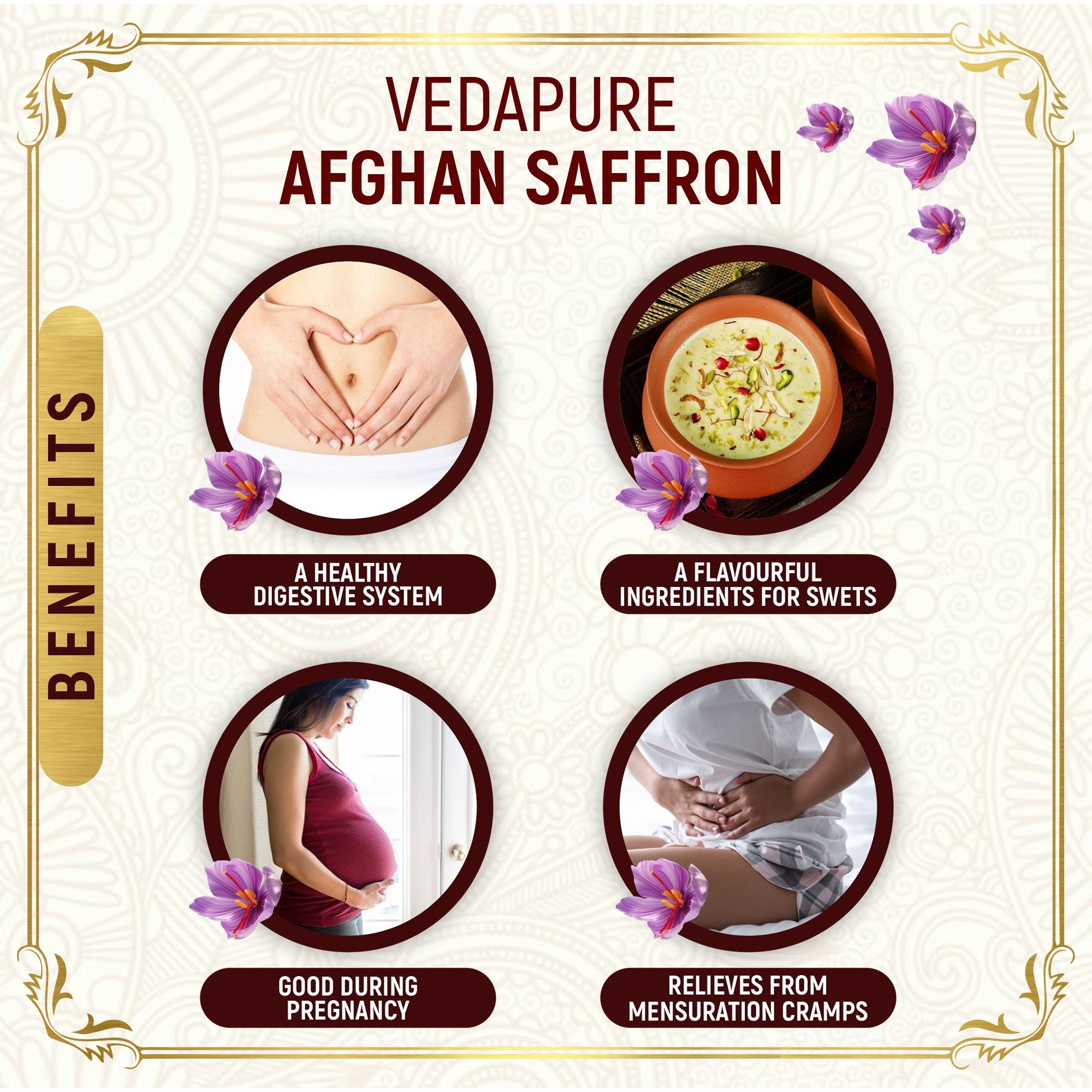 Vedapure Afghan Saffron Premium A++ Grade, Highest Quality-1gram Vedapure Naturals