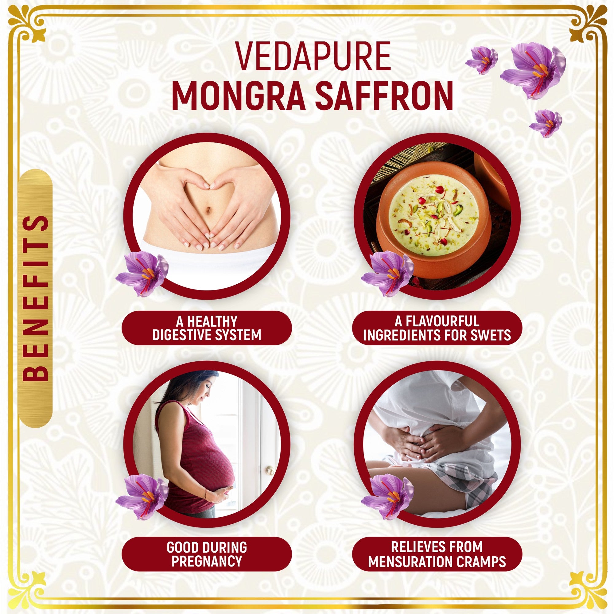 Vedapure Mongra Saffron/Kesar Premium A++ Grade Saffron- 1gram Vedapure Naturals