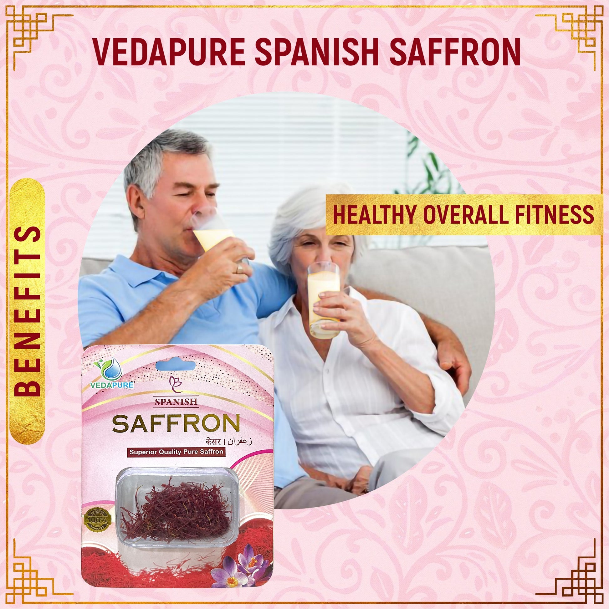 Vedapure Natural & Pure A++ Grade Spanish Saffron/Kesar Threads- 1 Gram Vedapure Naturals