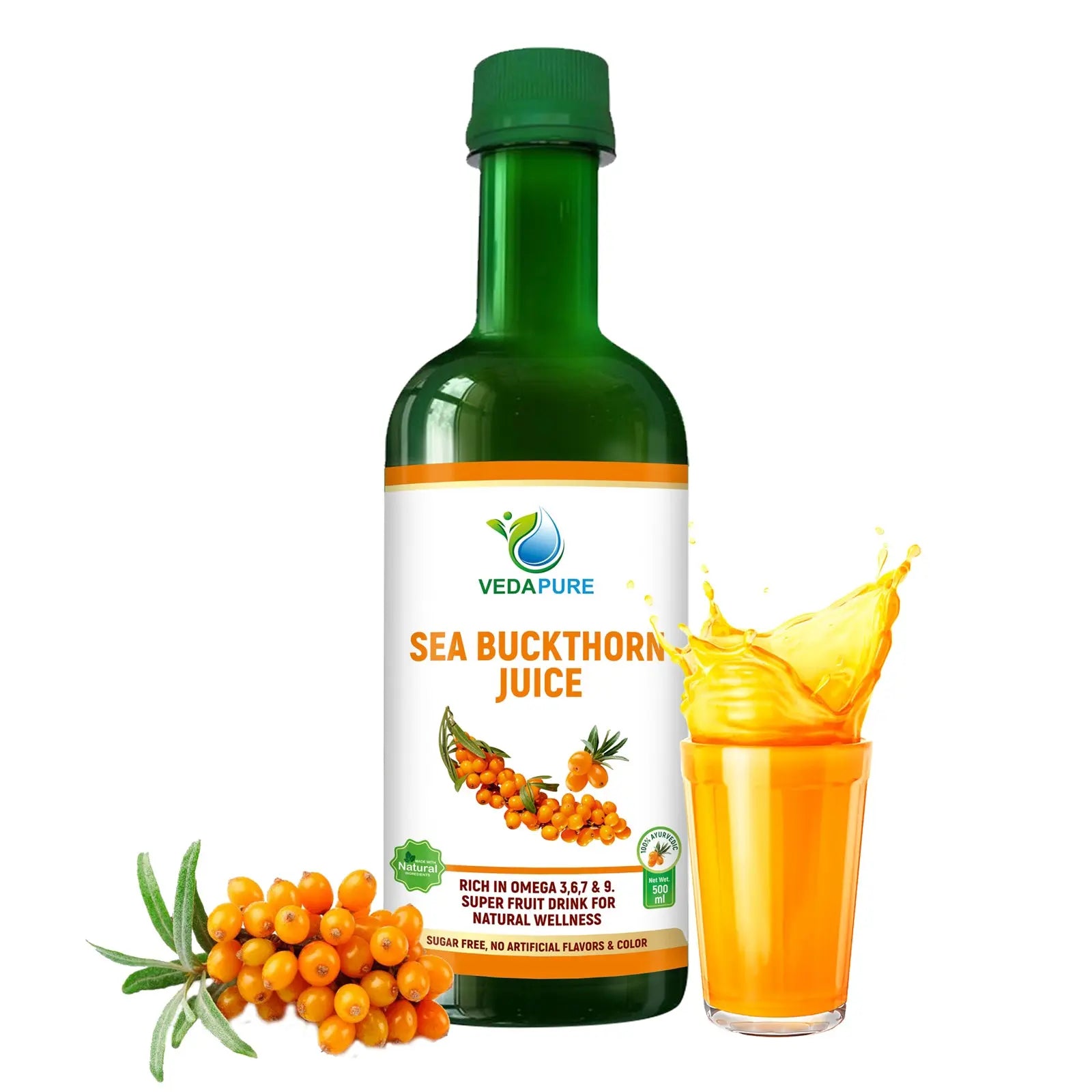 Vedapure Sea Buckthorn Juice For Healthy Body 500ML Vedapure Naturals