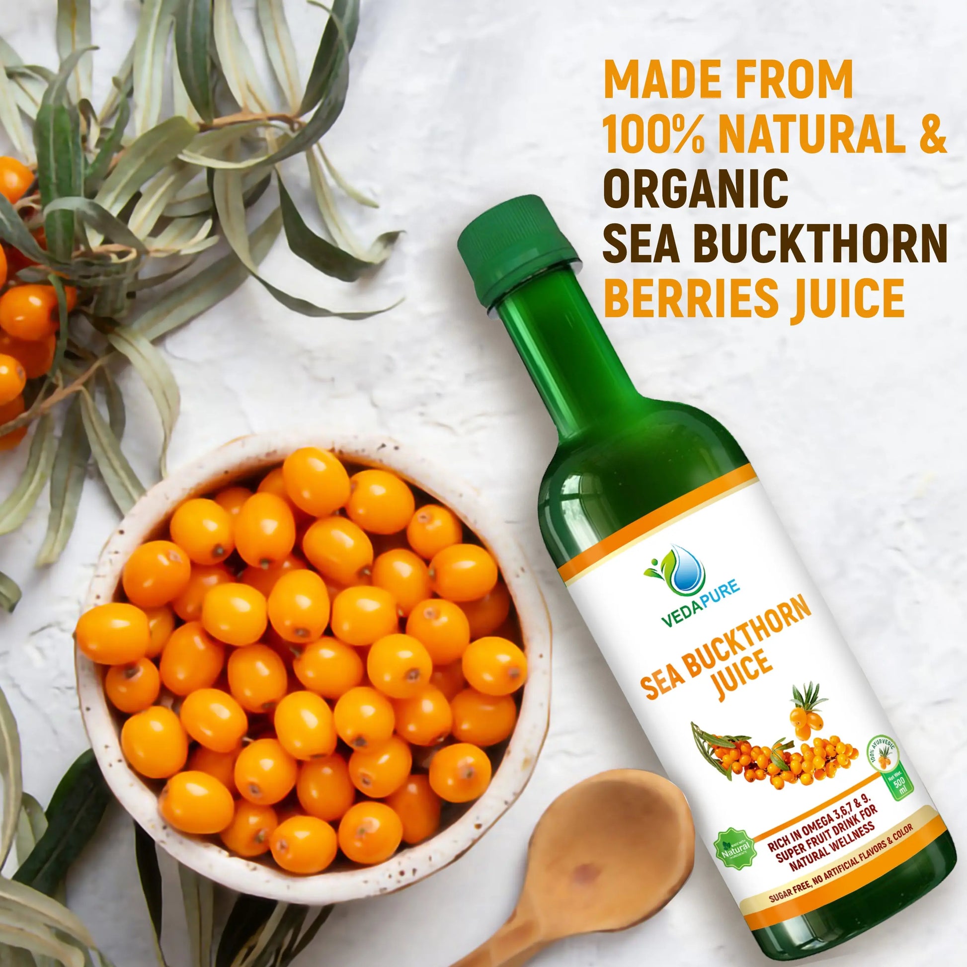Vedapure Sea Buckthorn Juice For Healthy Body 500ML Vedapure Naturals